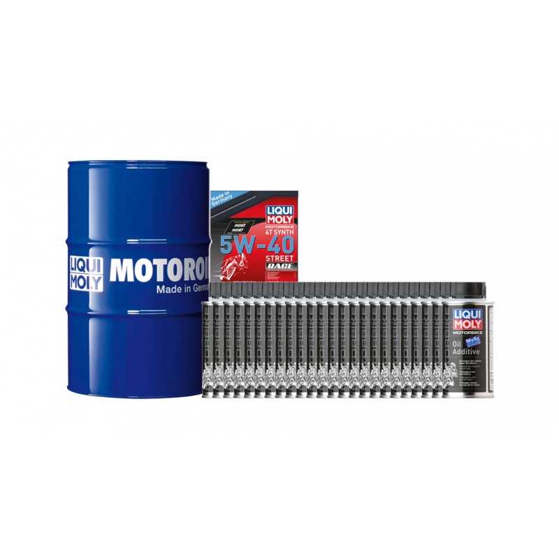 Synthetic oil drum pack + antifriction  205 L 5W-40 | 24 U MOS2 125 ML
