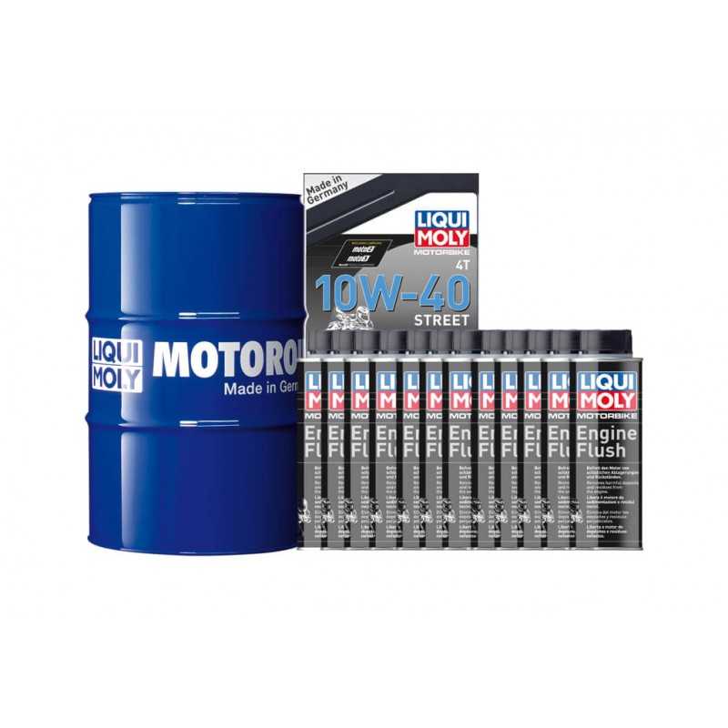 Synthetic oil drum pack + engine cleaner  60 L 10W-40 | 12 U 250 ML
