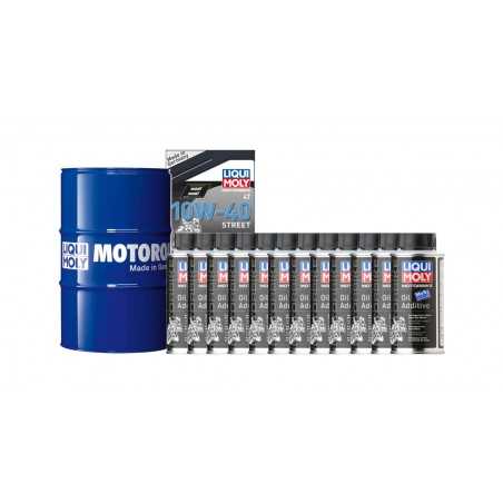 Synthetic oil drum pack + antifriction  60 L 10W-40 | 12 U MOS2 125 ML