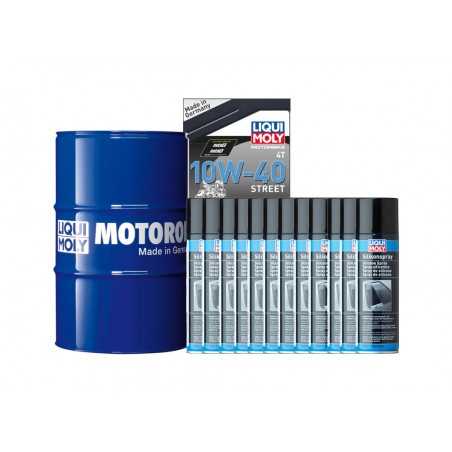 LIQUIMOLY Pack bidon aceite sintetico + tratamiento de silicona 60 L 10W-40 | 12 U 300 ML PACK607