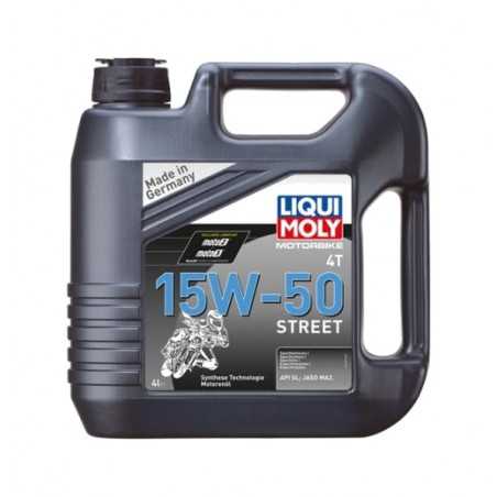 LIQUIMOLY Aceite lubricante para motor 4L Motorbike 4T semi-sintético 15W-50 Street 1689 23029