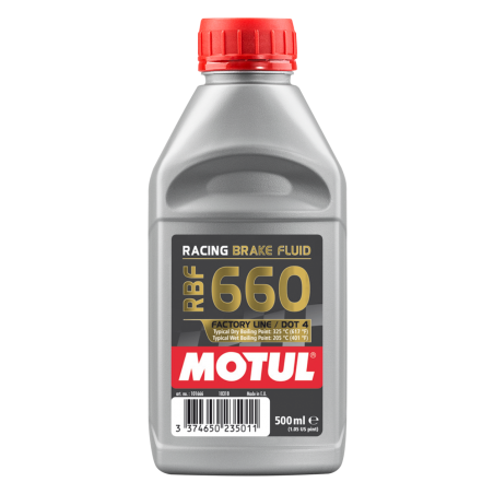 MOTUL Líquido de frenos hidráulicos competición RACING BRAKE 660 0,5L - Alto rendimiento y resistencia a altas temperaturas 1016