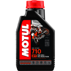 MOTUL Aceite Lubricante MEZCLA 710 2T 1L | 100% Sintético para Motocicletas de Dos Tiempos 104034