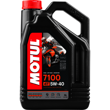MOTUL Aceite lubricante 4T 7100 5W40 4L - sintético para motores de alto rendimiento 104087