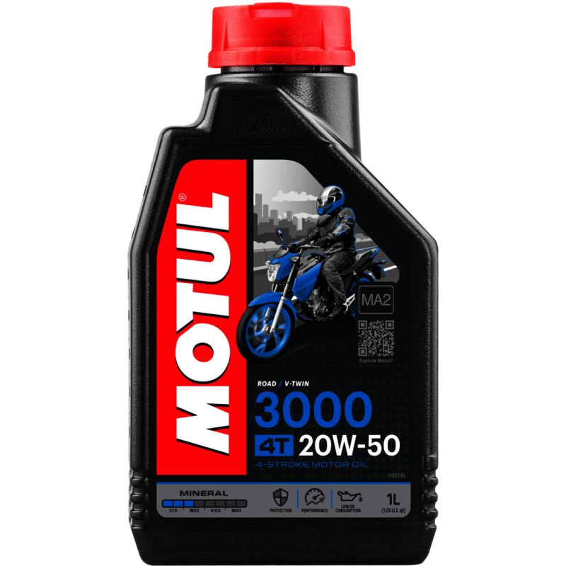 MOTUL Aceite Lubricante 4T 3000 20W50 1L - mineral para motor 107318