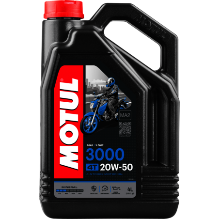 MOTUL Aceite lubricante 4T 3000 20W50 4L de para motores cuatro tiempos 107319