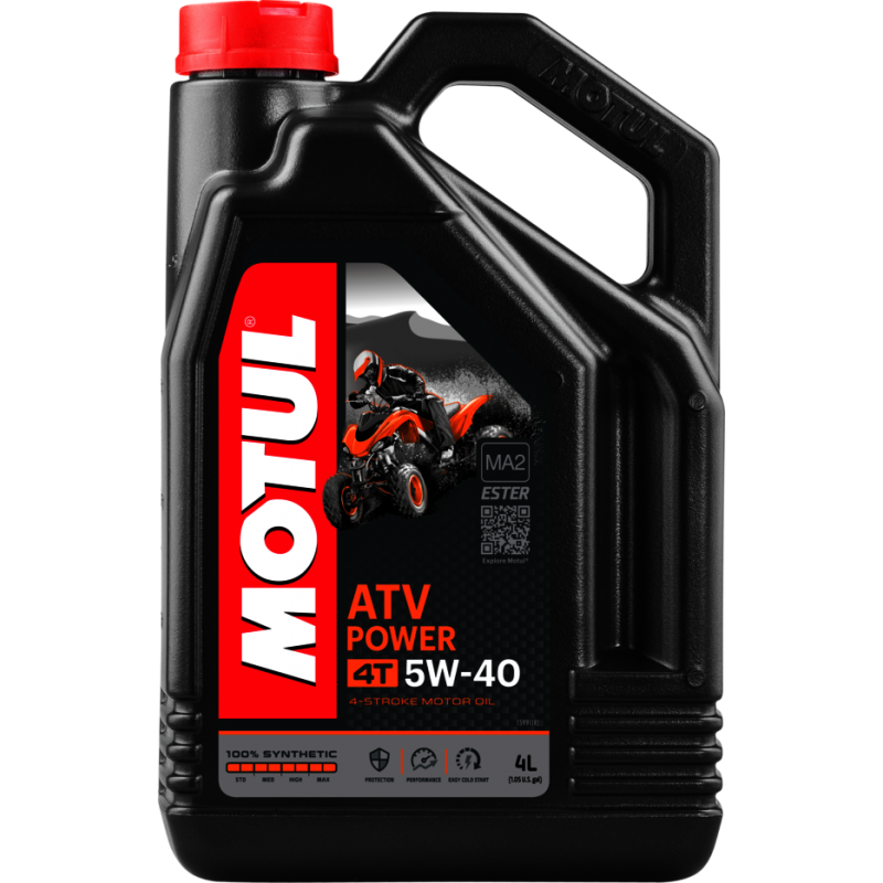 MOTUL Aceite lubricante ATV POWER 4T 5W40 4 L - 100% sintético de alta calidad 105898/74