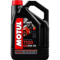 MOTUL Aceite lubricante 4T 7100 10W40 4L - de motor 100% sintético con ahorro combustible 104092