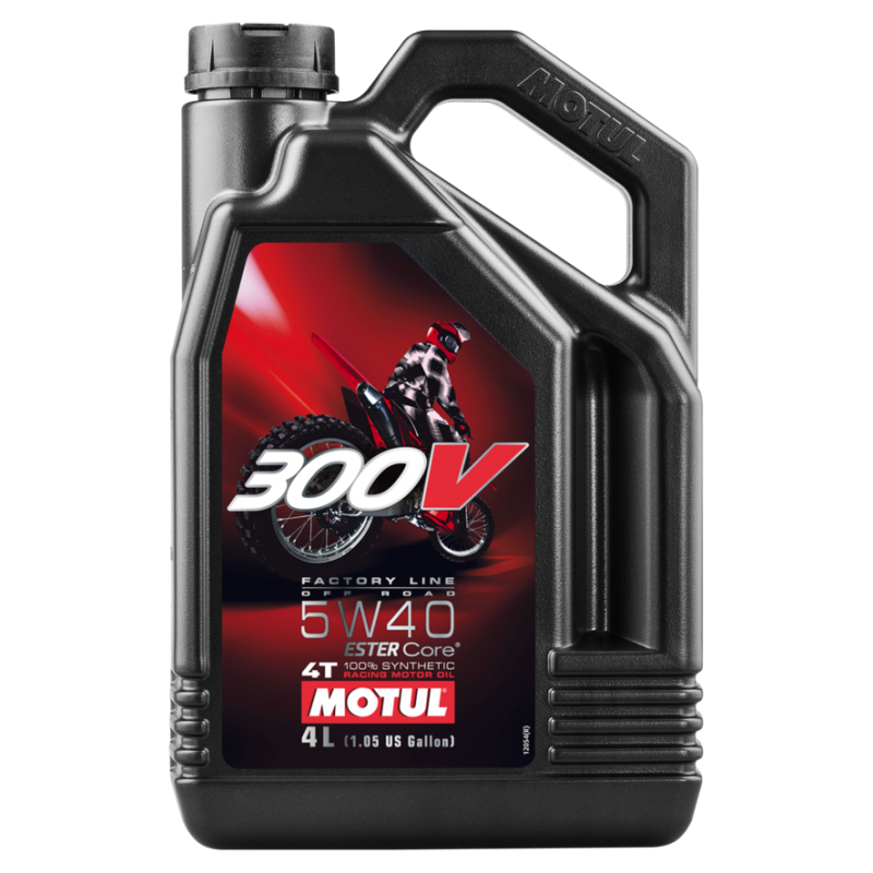 MOTUL Aceite 300V FL OFF ROAD 5W40 4L - Lubricante de motor competición 100% sintético 104135