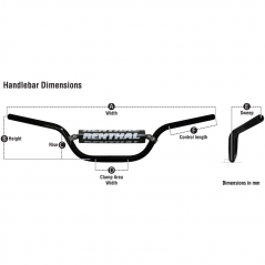 RENTHAL Manillar trial 5.0 titanium with black pad 660-01-TT-04-254 8766005