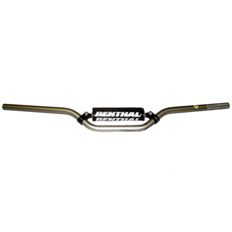 Handlebar  trial 4.5 silver with black pad 742-04-SI-04-254