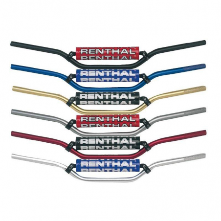 RENTHAL Manillar Fatbar Villopoto/Stewart silver with black pad 983-05-SI-01-185 8798304