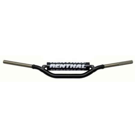 Handlebar  Twinwall Carmichael minicross black with black pad 923-01-BK-11-219