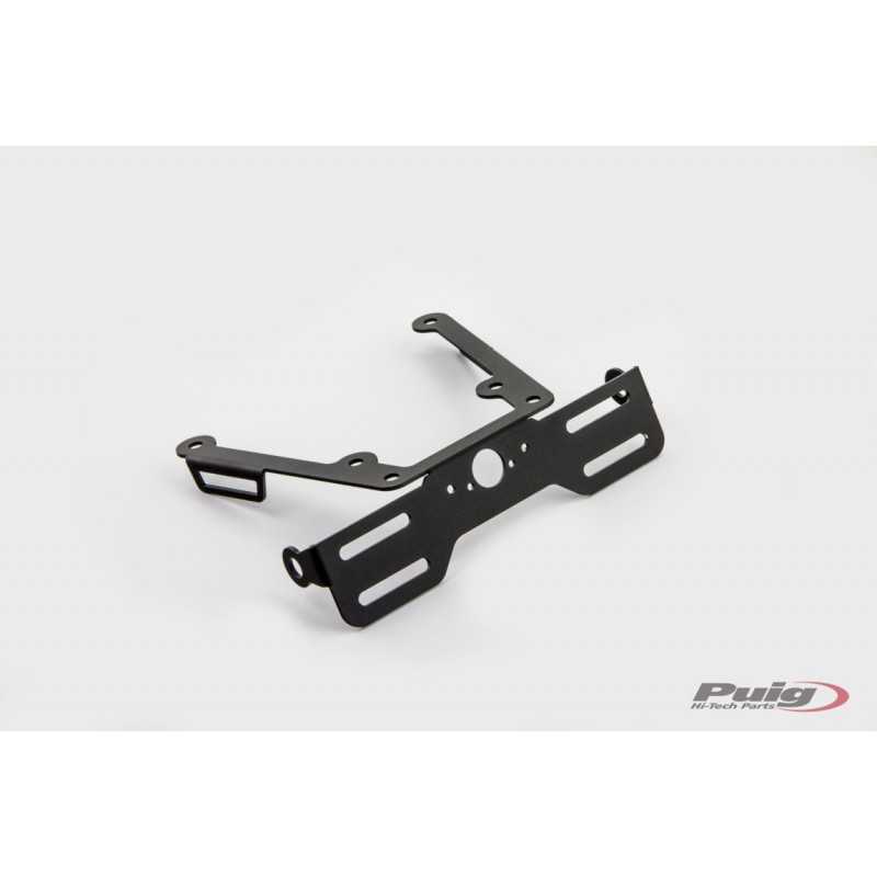 PUIG Soporte de matrícula para moto en acero inoxidable 1607