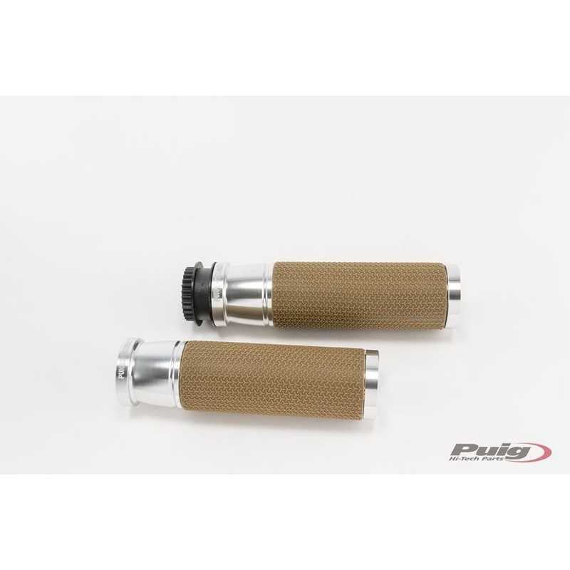 PUIG Puños para moto VINTAGE - Largo 119mm No compatible con ride by wire o calefactables 9190