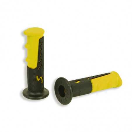 V PARTS PAIR, GRIPS MOTO MOPED FOR HANDLEBAR 22MM BLACK-GREY 828