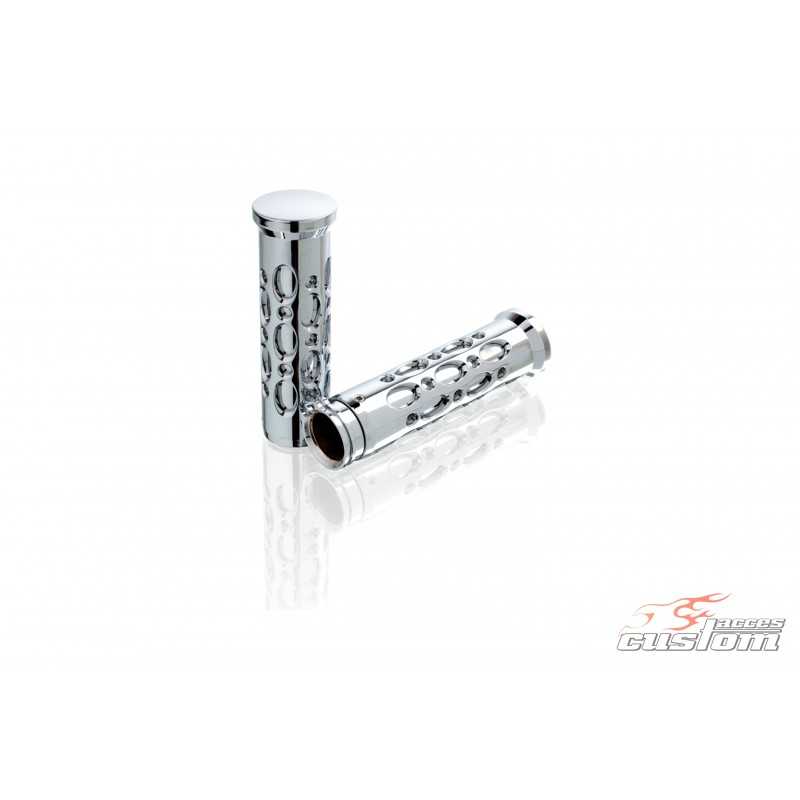 CUSTOM ACCES Juego de puños cromados 25,4MM RAPTOR PO0006