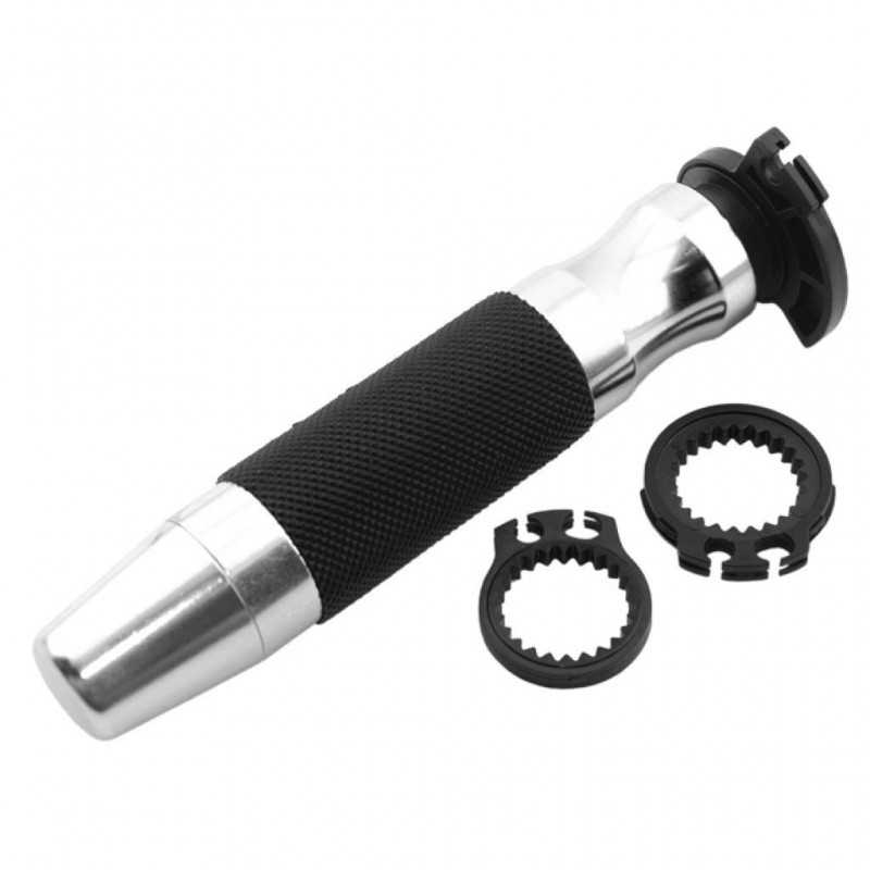 Pair, grips, moto milled aluminum cns for handlebar  22mm