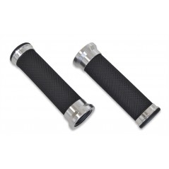 Pair, grips, moto milled aluminum cns for handlebar  Vespa sintético/aluminio Øi