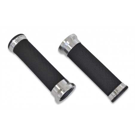 Pair, grips, moto milled aluminum cns for handlebar  Vespa sintético/aluminio Øi