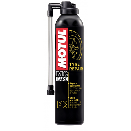 MOTUL Spray reparador de pinchazos para neumáticos moto MC CARE P3 TYRE REPAIR 0,3L 102990