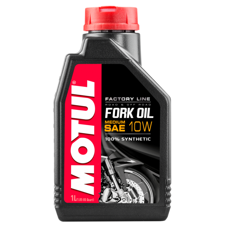 MOTUL Aceite de suspensión FORK OIL FACTORY LINE MEDIUM 10W 1L para horquillas telescópicas competición 105925