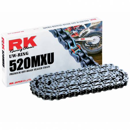 RK CHAIN, TRANSMISSION, BLACK 520MXU