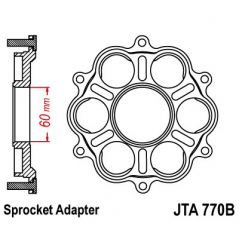 JT SPROCKETS Portacoronas JT770B A770B