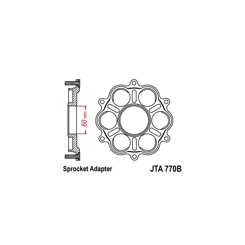 JT SPROCKETS Portacoronas JT770B A770B