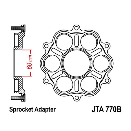 JT SPROCKETS Portacoronas JT770B A770B