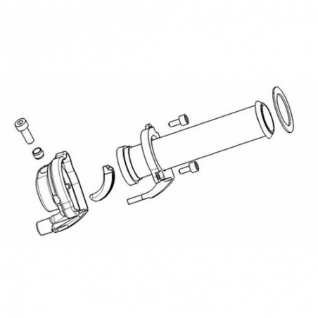 Accelerator with handle Piaggio 124mm 3745.03