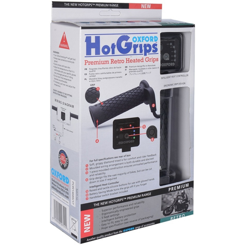 Heated grips set  Premium Retro EL693