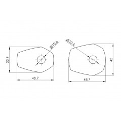 UNIVERSAL BLINKING SET OF FAIRING ADAPTERS AND SUPPORTS