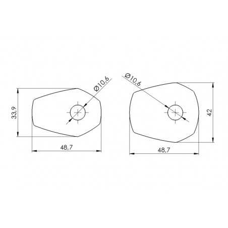 UNIVERSAL BLINKING SET OF FAIRING ADAPTERS AND SUPPORTS
