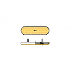 V PARTS Catadióptrico reflector ovalado lateral naranja ambar - 8161