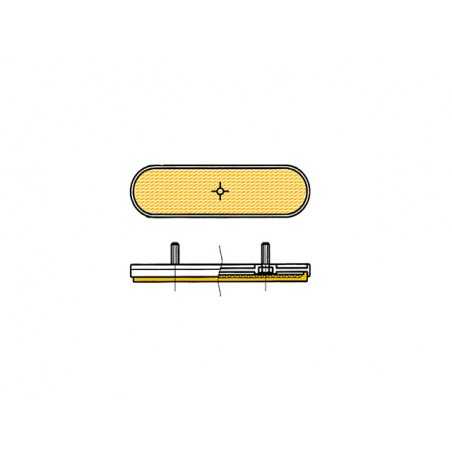 V PARTS Catadióptrico reflector ovalado lateral naranja ambar - 8161