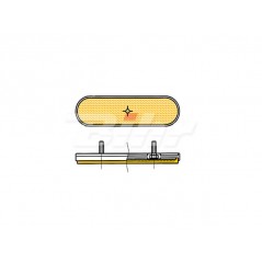 V PARTS Catadióptrico reflector ovalado lateral naranja ambar - 8161