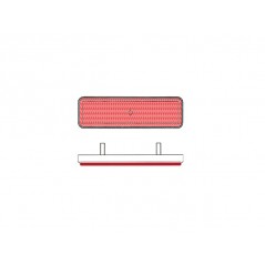 V PARTS Catadióptrico reflector rectangular trasero rojo para anclaje con tuerca - Marca 8158