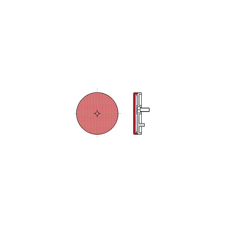 REFLECTOR, ROUND, REAR, RED