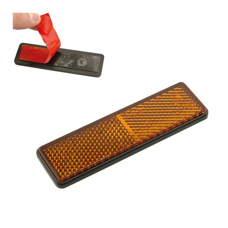 V PARTS Reflector Catadióptrico Rectangular Ambar - Adhesivo Incluido 11751