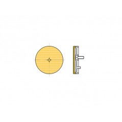 V PARTS Catadióptrico Reflector Redondo Circular Lateral Naranja Ambar de la Marca 8163