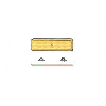 REFLECTOR, RECTANGULAR, SIDE, ORANGE, AMBER