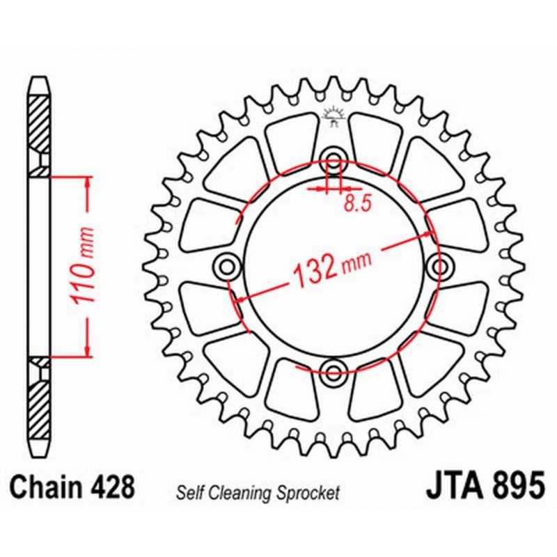 Ring, transmission, rear, aluminum  JT 895