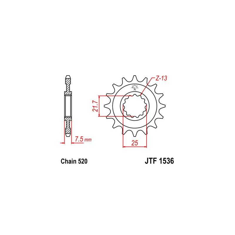 Pinion, attack, transmission front