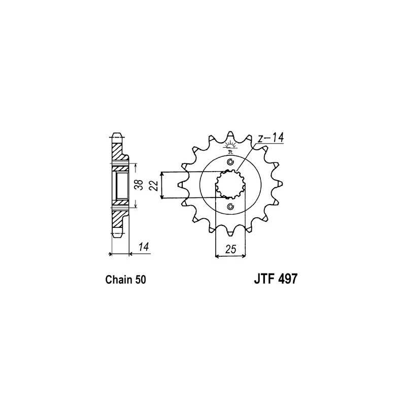 Pinion, attack, transmission front