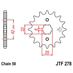 Pinion, attack, transmission front