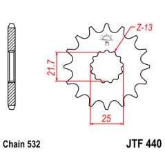 Pinion, attack, transmission front