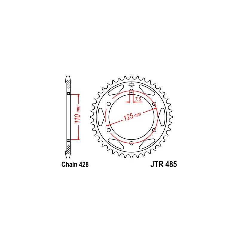 Ring, transmission, rear, steel  JT 485
