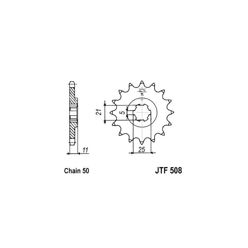 Pinion, attack, transmission front
