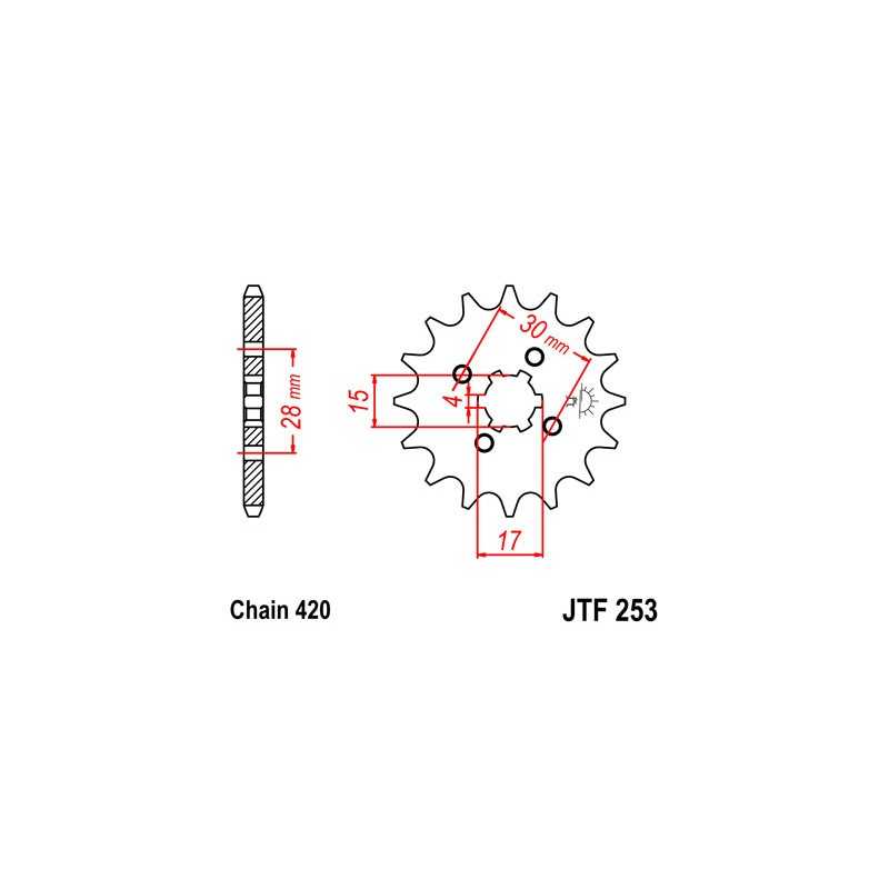 Pinion, attack, transmission front